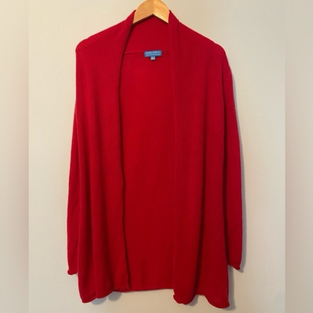 Isabel Harvey 100% Cashmere Hand Knit Sweater Red